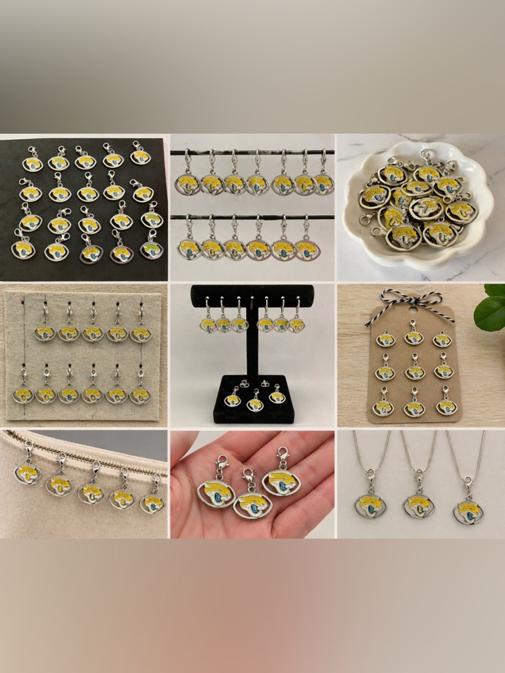 🐆 Jacksonville Jaguars Charm – NFL Team Charm – Clip-On Pendant